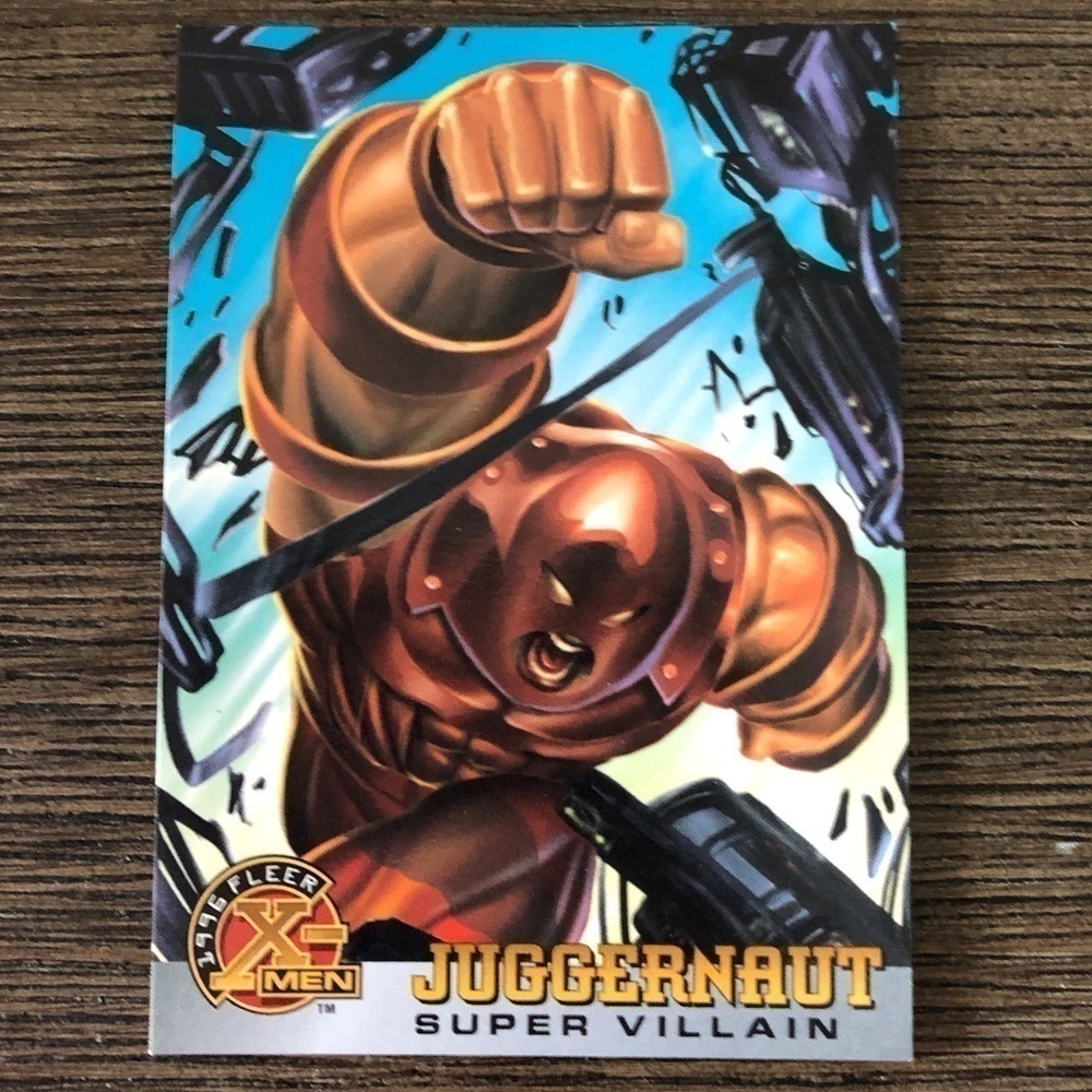 X-men ’96 Fleer trading card: Juggernaut (Super Villain) #66